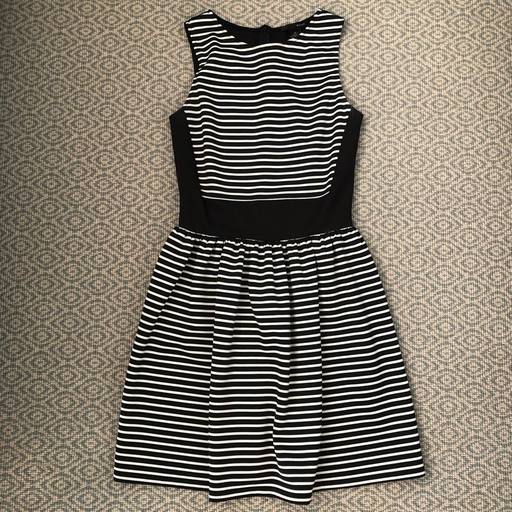 Aqua Black and White Stripped Dress!